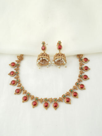 PEACOCK MOTTIF CHOKER SET