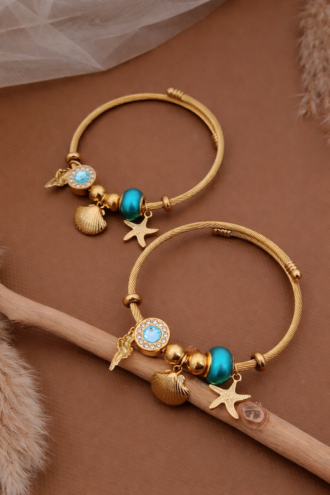 ANTI TARNISH STAINLESS STEEL BRACELET WITH CHARMS