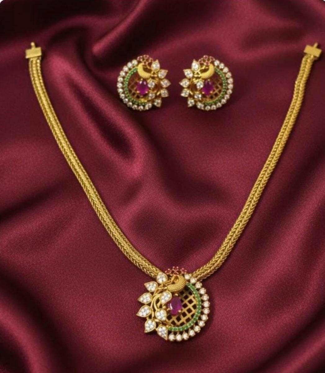 PEACOCK MOTTIF CHOKER SET