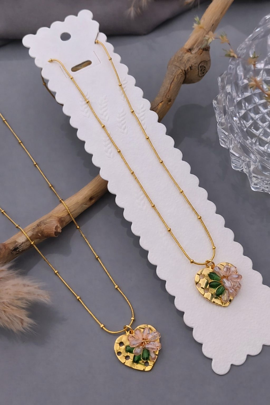 ANTI TARNISH NECKPIECE WITH FLORAL PENDANT