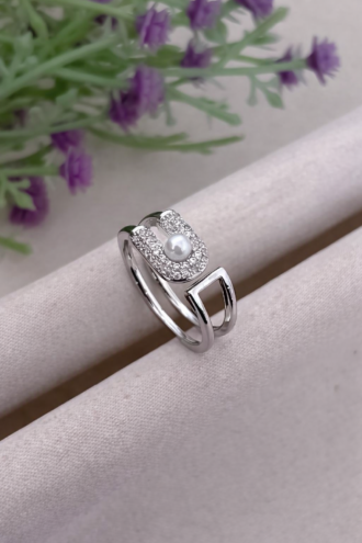 AD DIAMOND SILVER RING