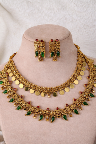 PALAKKA WITH KAASI  TWO LAYERED NECKLACE